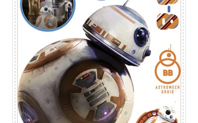 New The Force Awakens BB-8 Giant Wall Decal Set available now!