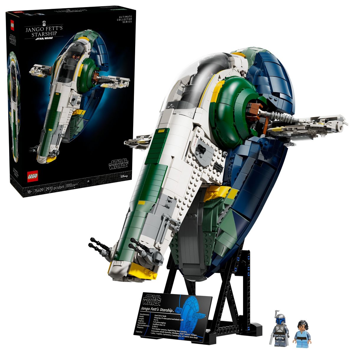 AOTC Jango Fett’s Firespray-Class Starship Lego Set 1