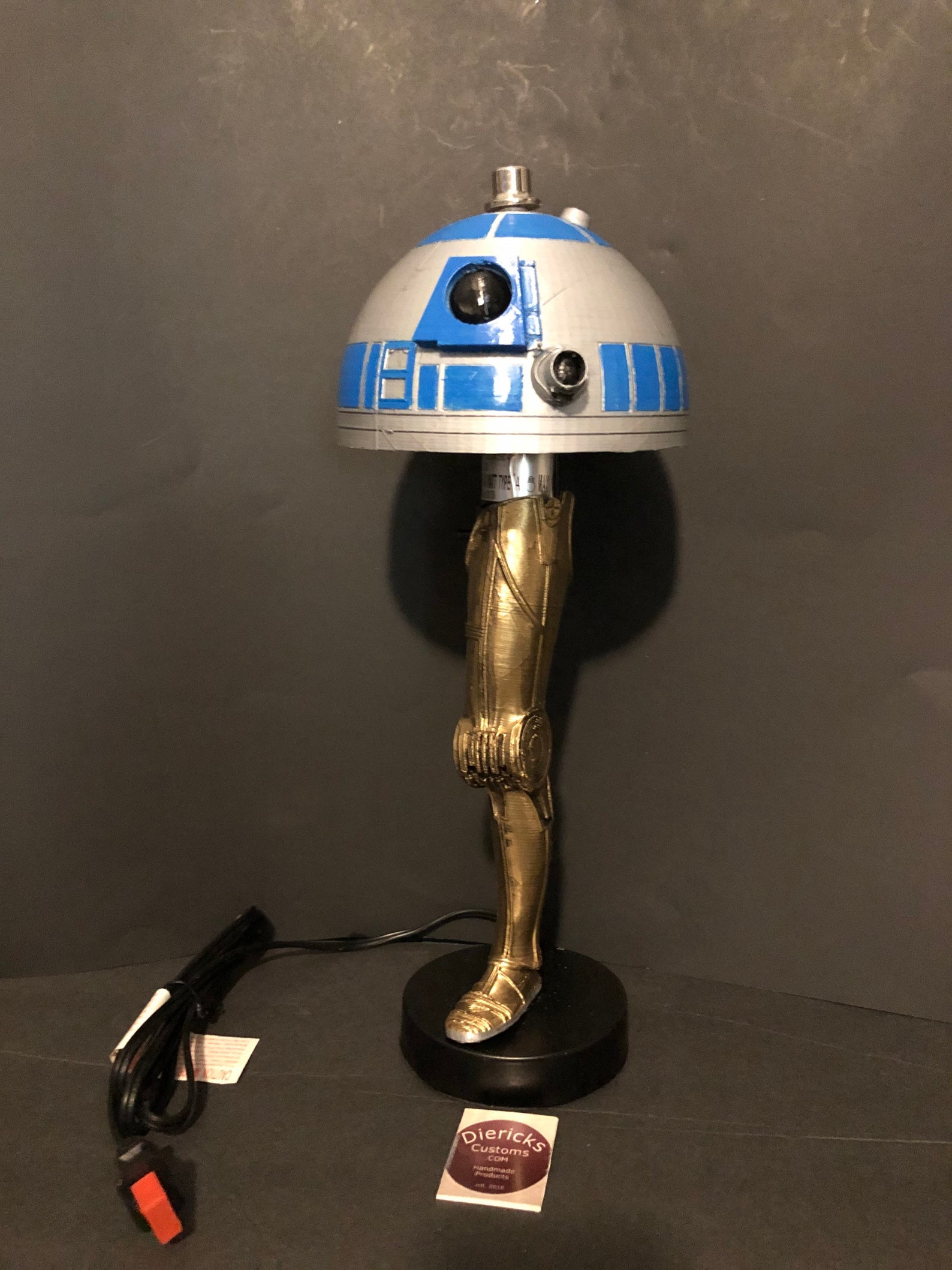 SW C-3PO / R2-D2 Inspired Leg Lamp and Shade 1