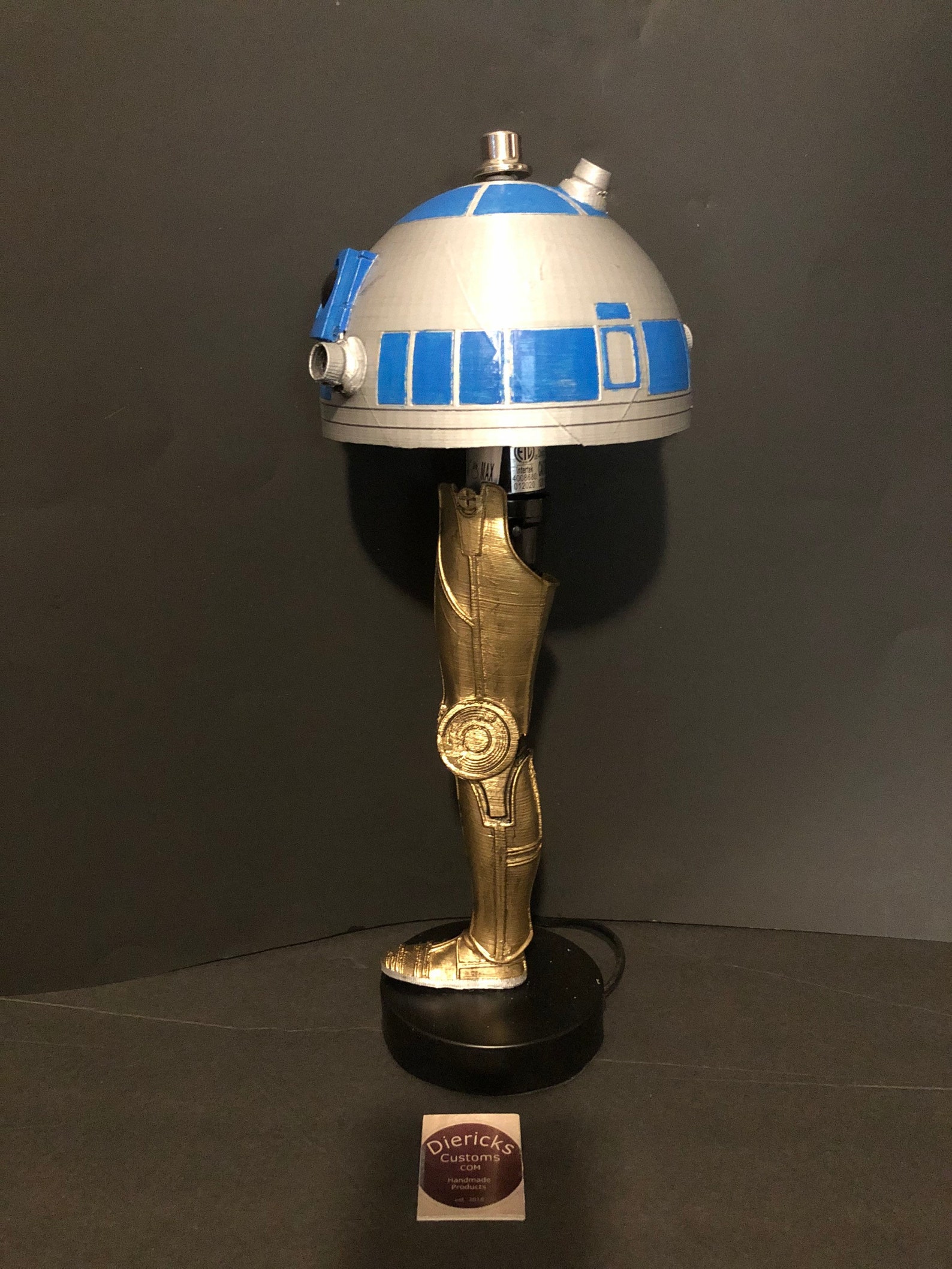 SW C-3PO / R2-D2 Inspired Leg Lamp and Shade 3