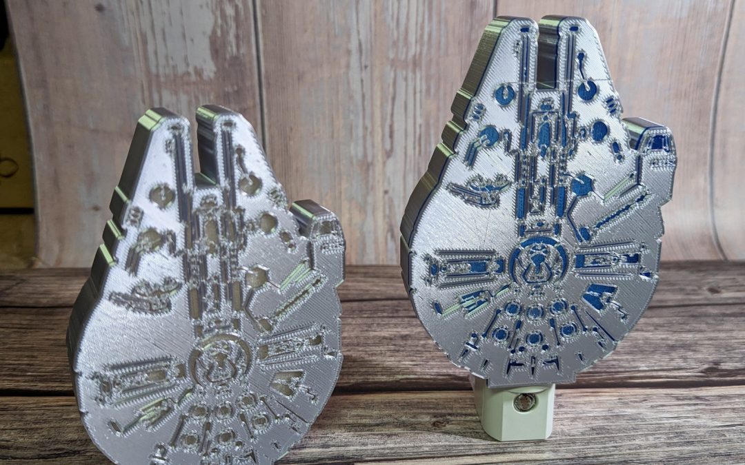 New Star Wars 3D Printed Millennium Falcon Night Light available now!