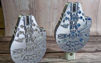 New Star Wars 3D Printed Millennium Falcon Night Light available now!
