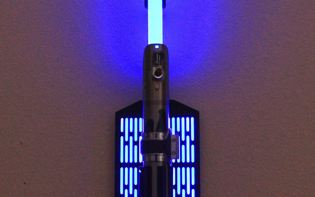 New Star Wars LED Lightsaber Wall Mount Vertical Display Stand available now!