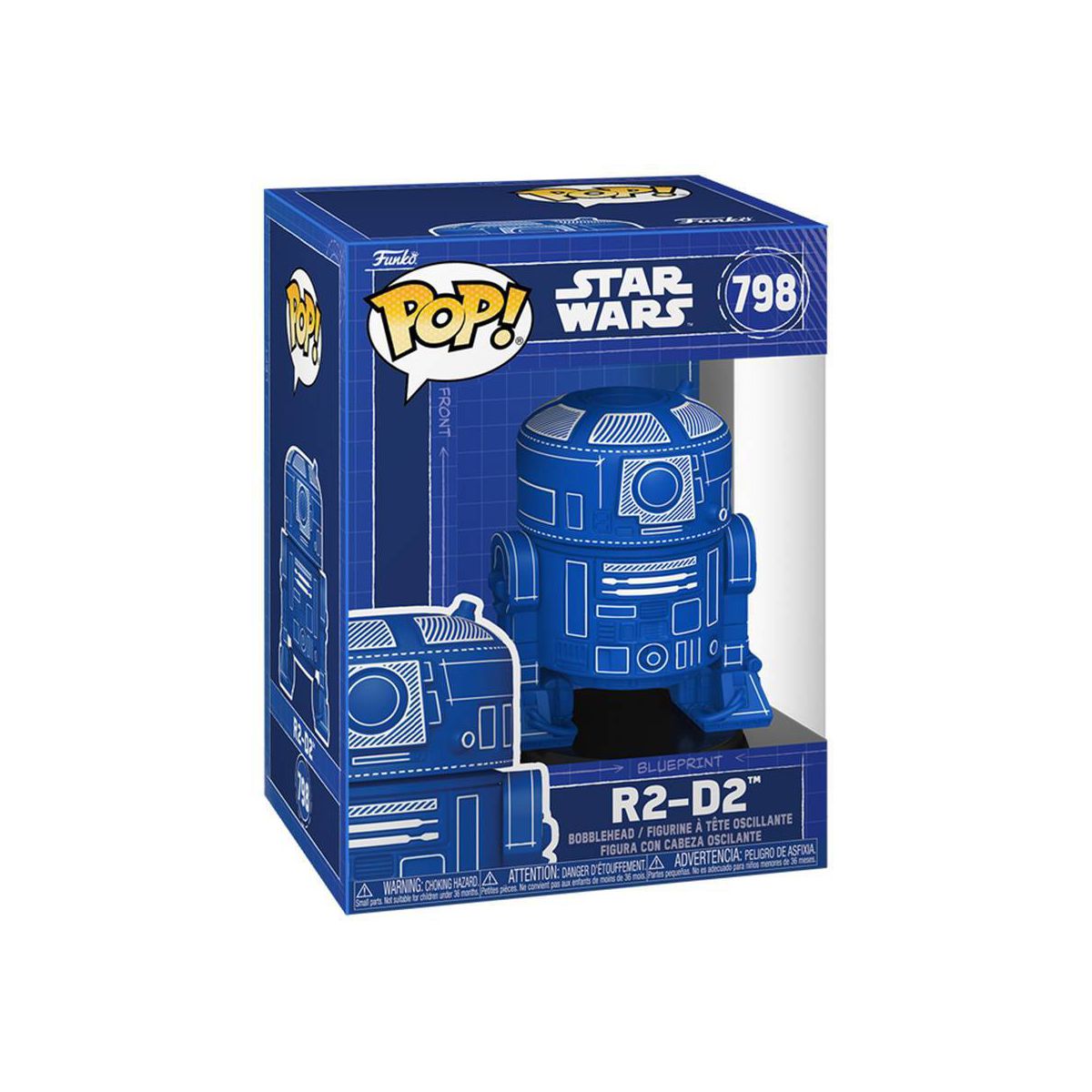 SW Funko Pop! R2-D2 Blue Print Bobble Head Toy 1
