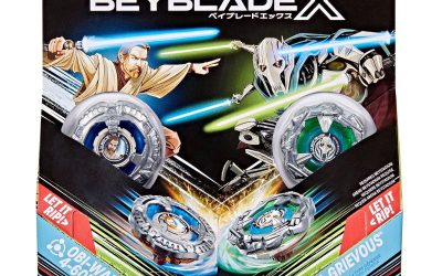 New Revenge of the Sith Beyblade X Collab Obi-Wan Kenobi 4-60P vs General Grievous 3-80HN Pack available!