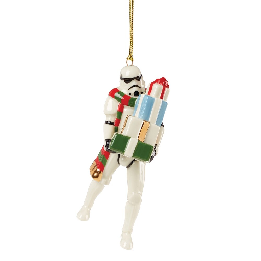 SW Lenox Imperial Stormtrooper (Holding Presents) Christmas Ornament 1
