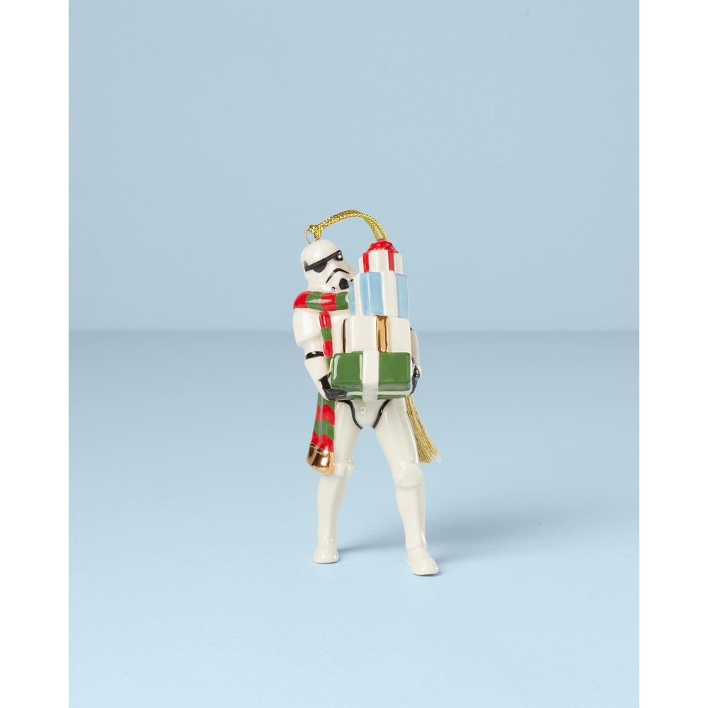 SW Lenox Imperial Stormtrooper (Holding Presents) Christmas Ornament 2