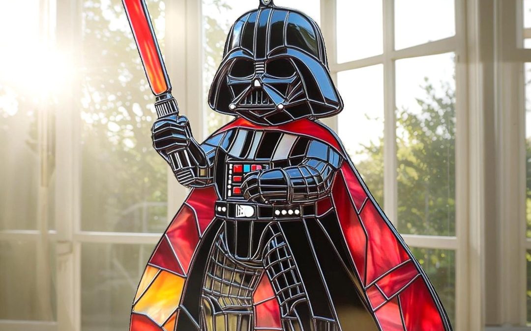 New Star Wars Darth Vader Faux Stained Glass Window Acrylic Suncatcher available now!