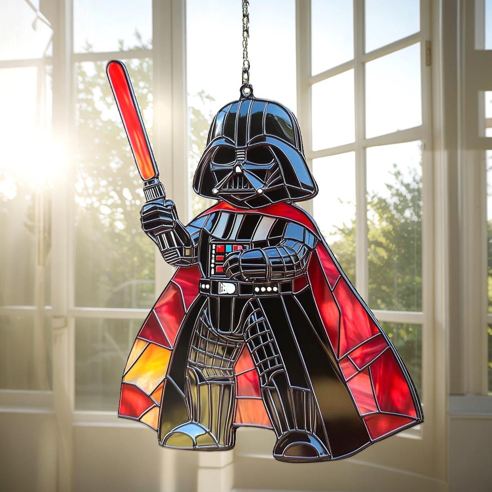 SW Darth Vader Faux Stained Glass Window Acrylic Suncatcher 2