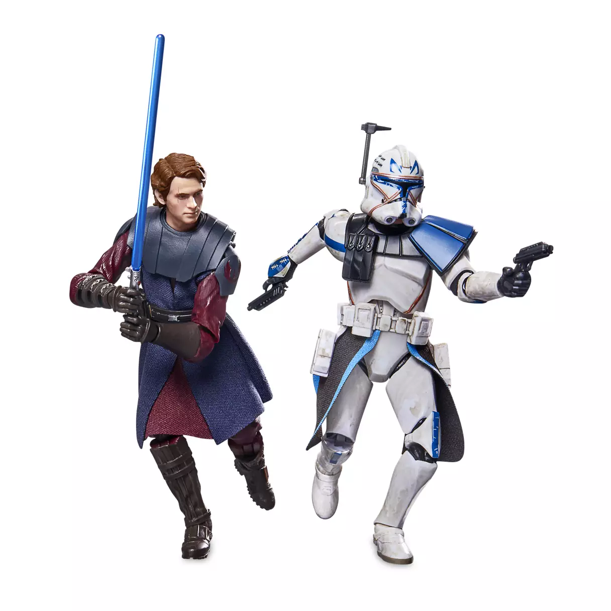 SWTCW Anakin Skywalker & Clone Captain Rex Black Series Figure Set 2