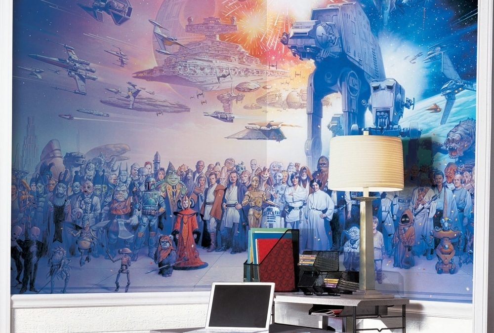 New Star Wars Saga Chair Rail Pre-pasted Wall Art Mural available now!