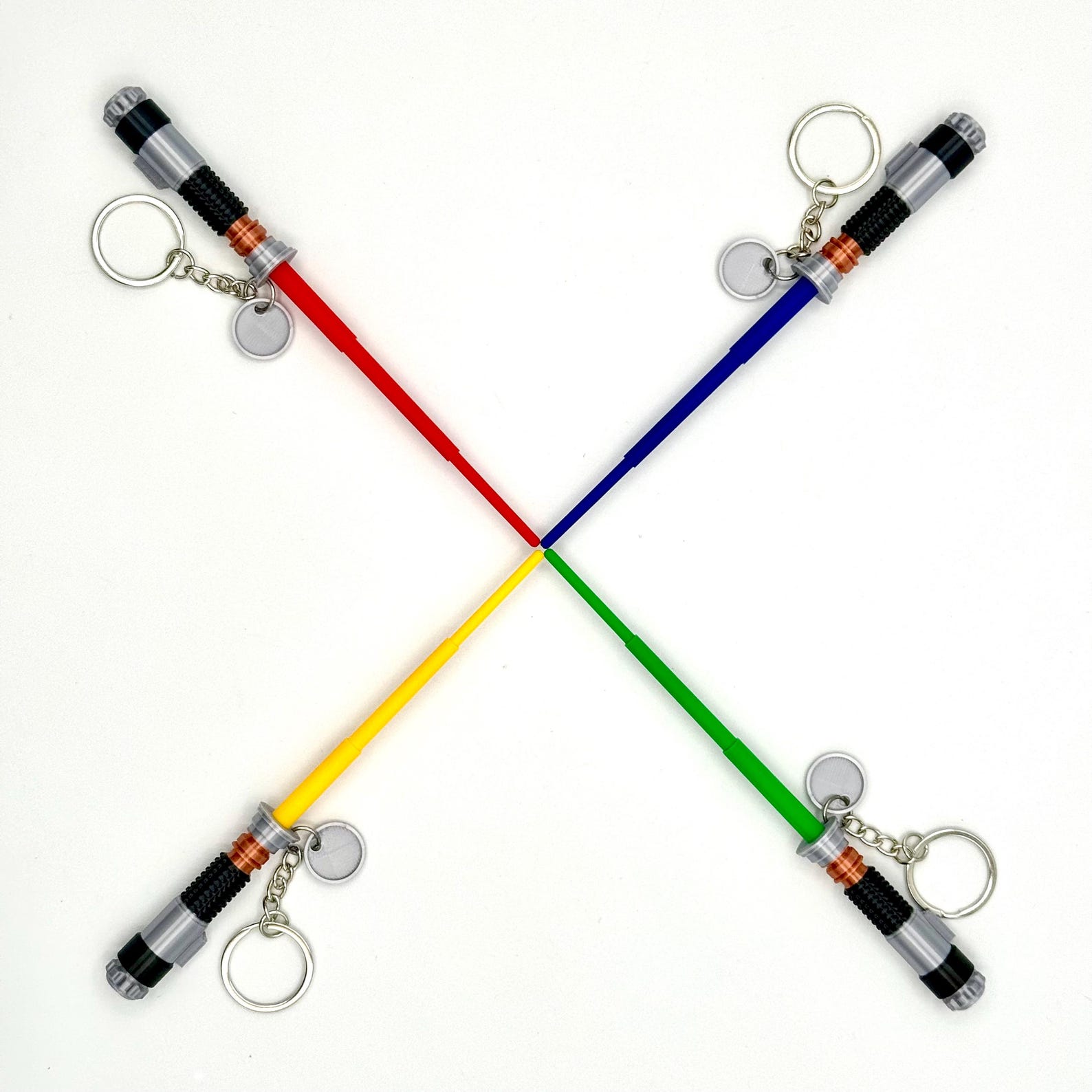 SW Retractable Mini Lightsaber Collapsible 3D Printed Keychain 2