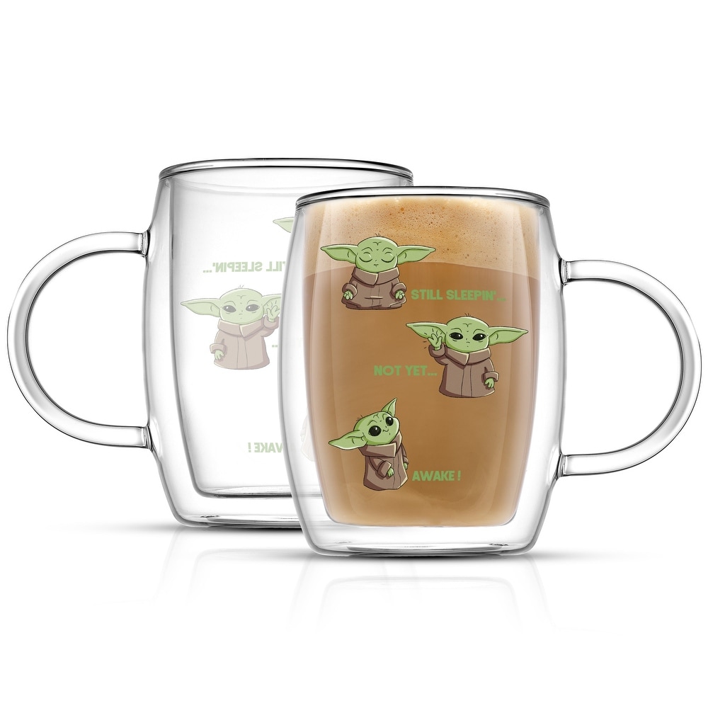 TM The Child (Grogu) Double Walled Glass Mugs 2-Pack Set 2