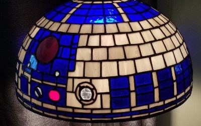 New Star Wars R2-D2 Tiffany Style Lamp Shade available now!