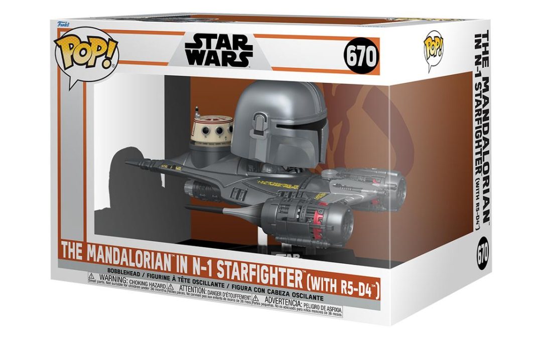 New The Mandalorian Din Djarin on N-1 Starfighter (with R5-D4) Funko Pop! Bobble Head Toy available!