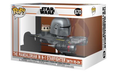 New The Mandalorian Din Djarin on N-1 Starfighter (with R5-D4) Funko Pop! Bobble Head Toy available!