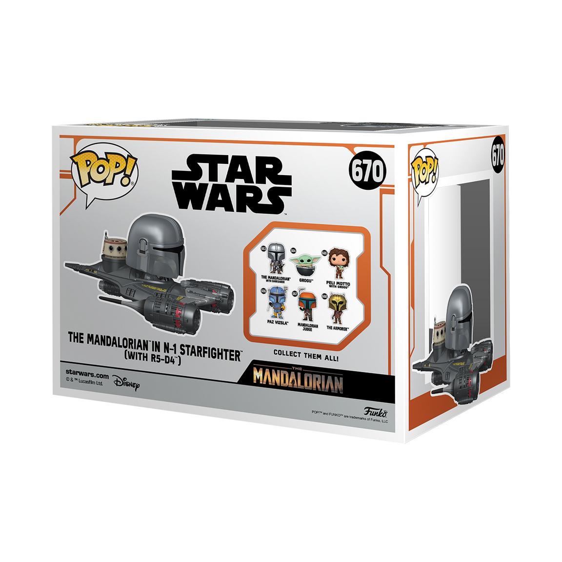 TM Din Djarin on N-1 Starfighter (with R5-D4) Funko Pop! Bobble Head Toy 2