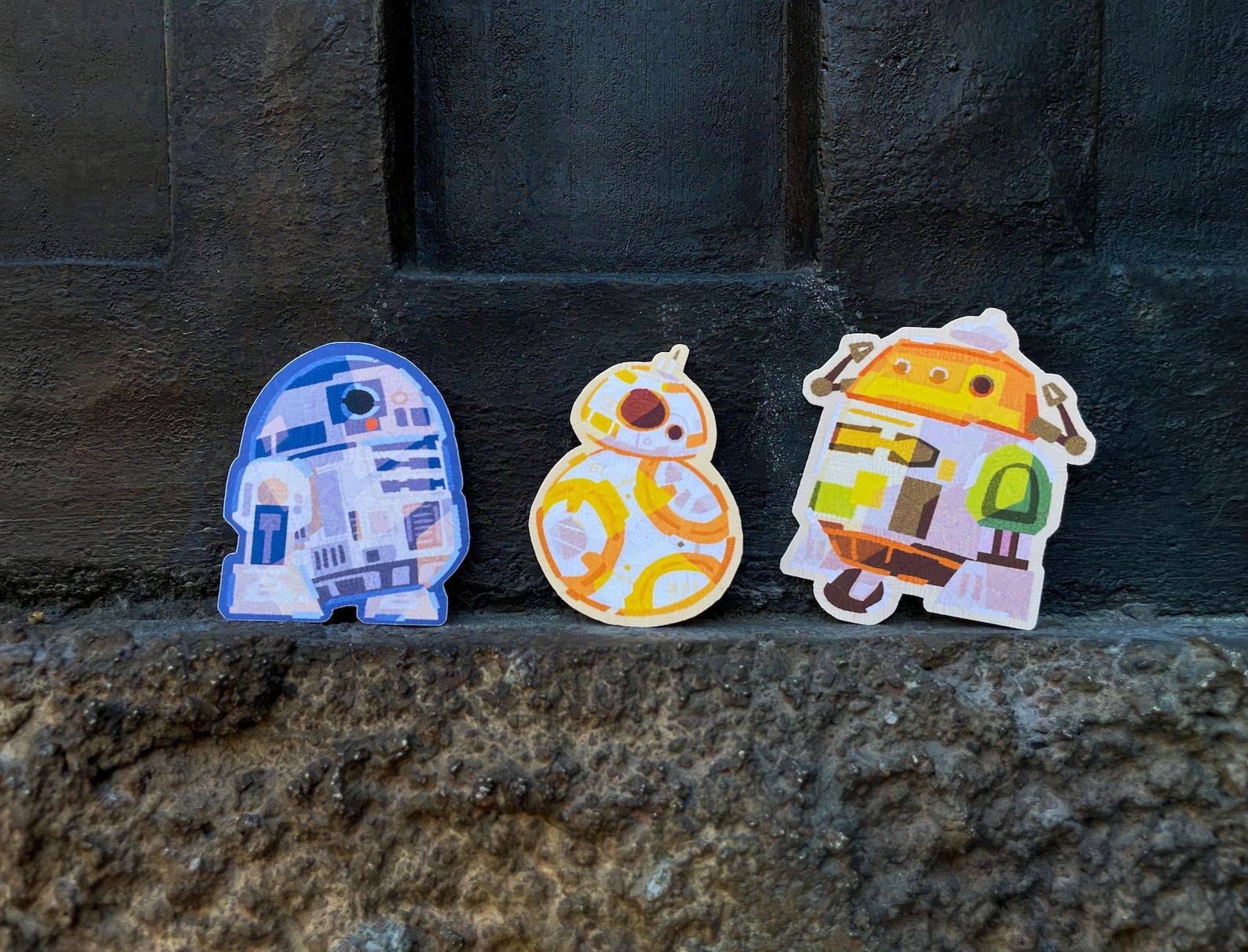 SW Water-resistant Matte Vinyl Droid Stickers Set 1