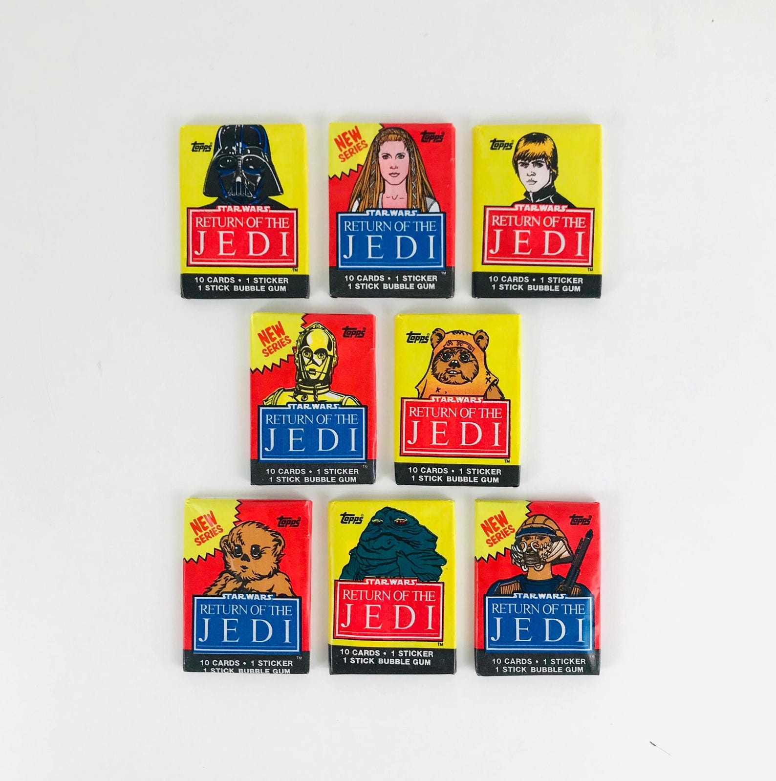 ROTJ Unopened Vintage Trading Card Packs Set 1