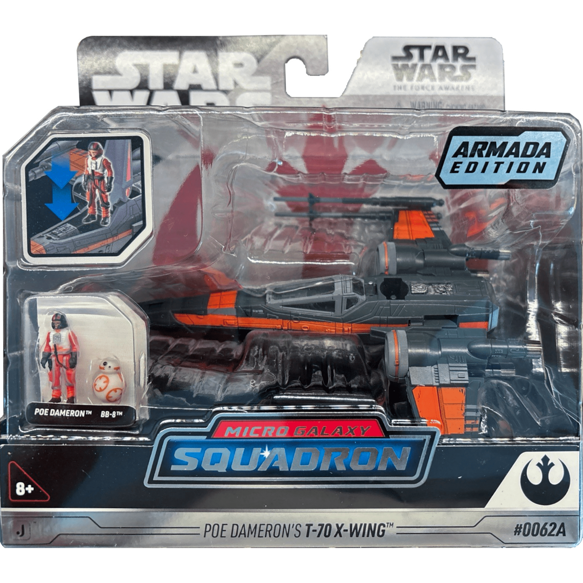 TFA Micro Galaxy Squadron T-70 X-Wing Fighter 5-inch Vehicle Play Set 1