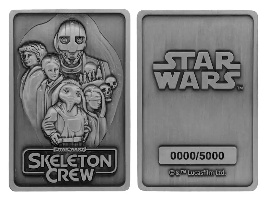 New Star Wars Skeleton Crew Limited Edition Double-Sided Silver Metal Ingot available now!