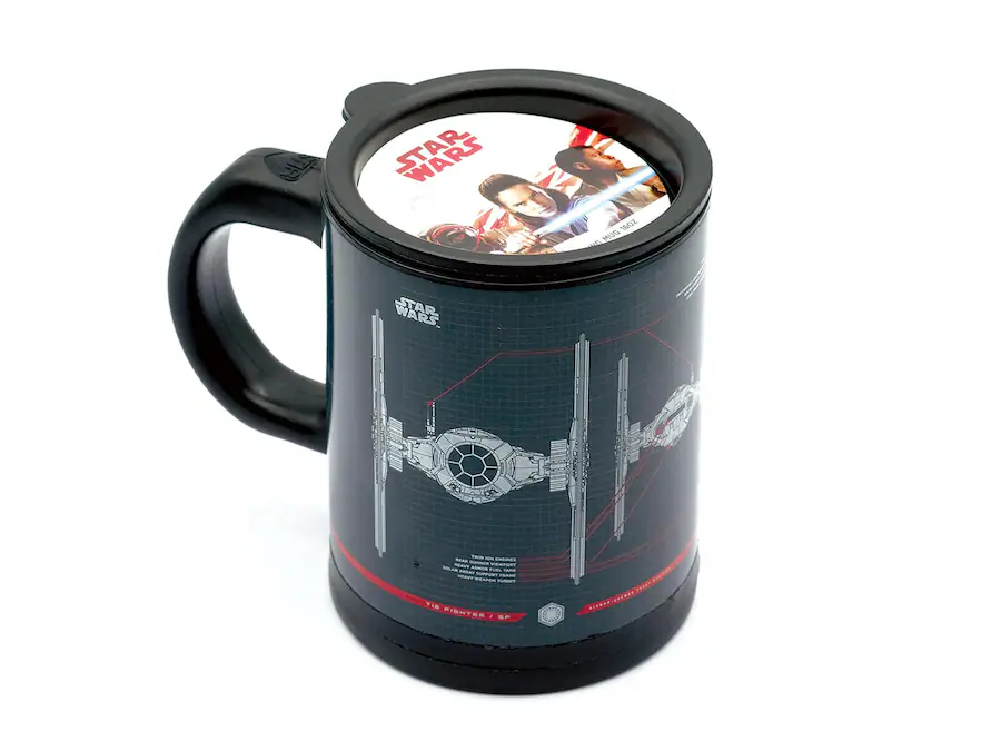New The Last Jedi Tie Fighter Self-Stirring 12 Ounce Travel Mug available now!