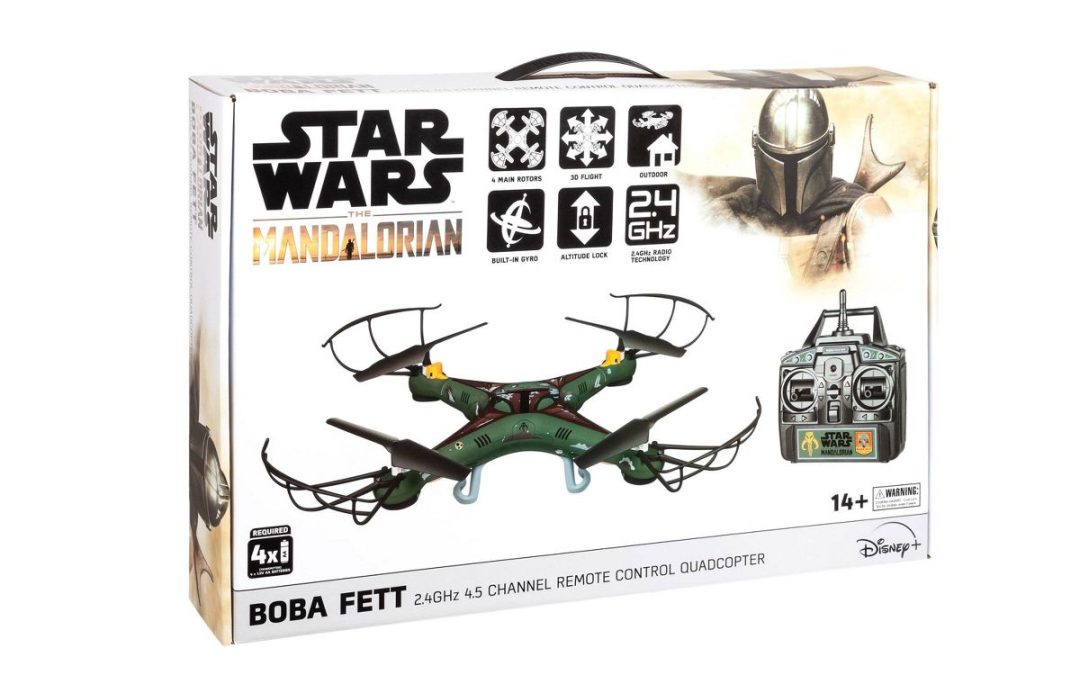 New The Mandalorian Boba Fett 2.4GHz 4.5CH Remote Control Quadcopter Drone Set available!