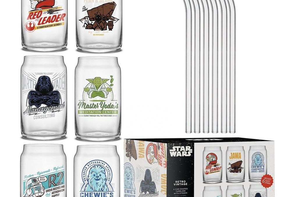 New Star Wars Retro Vintage Tumbler Glasses 6-Pack Set available now!