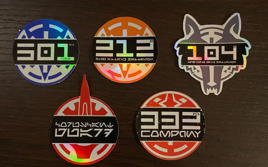 New Star Wars The Clone Wars Holographic Clone Legion Logo Stickers Set available now!