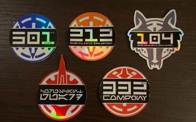 New Star Wars The Clone Wars Holographic Clone Legion Logo Stickers Set available now!