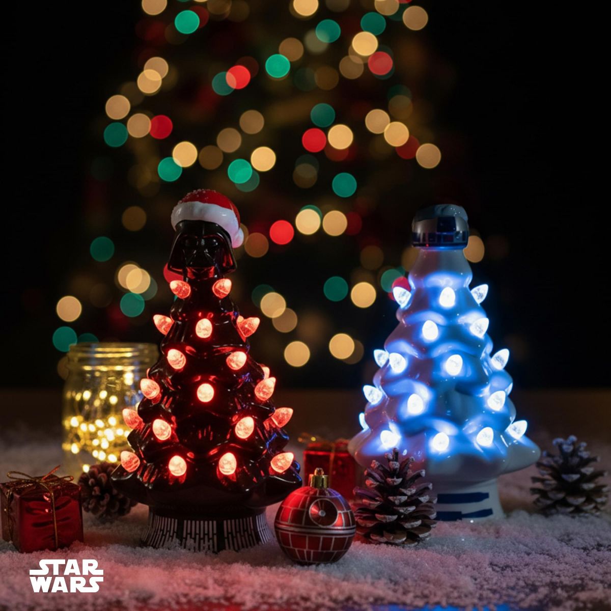SW Darth Vader Light-Up Ceramic Christmas Tree 3