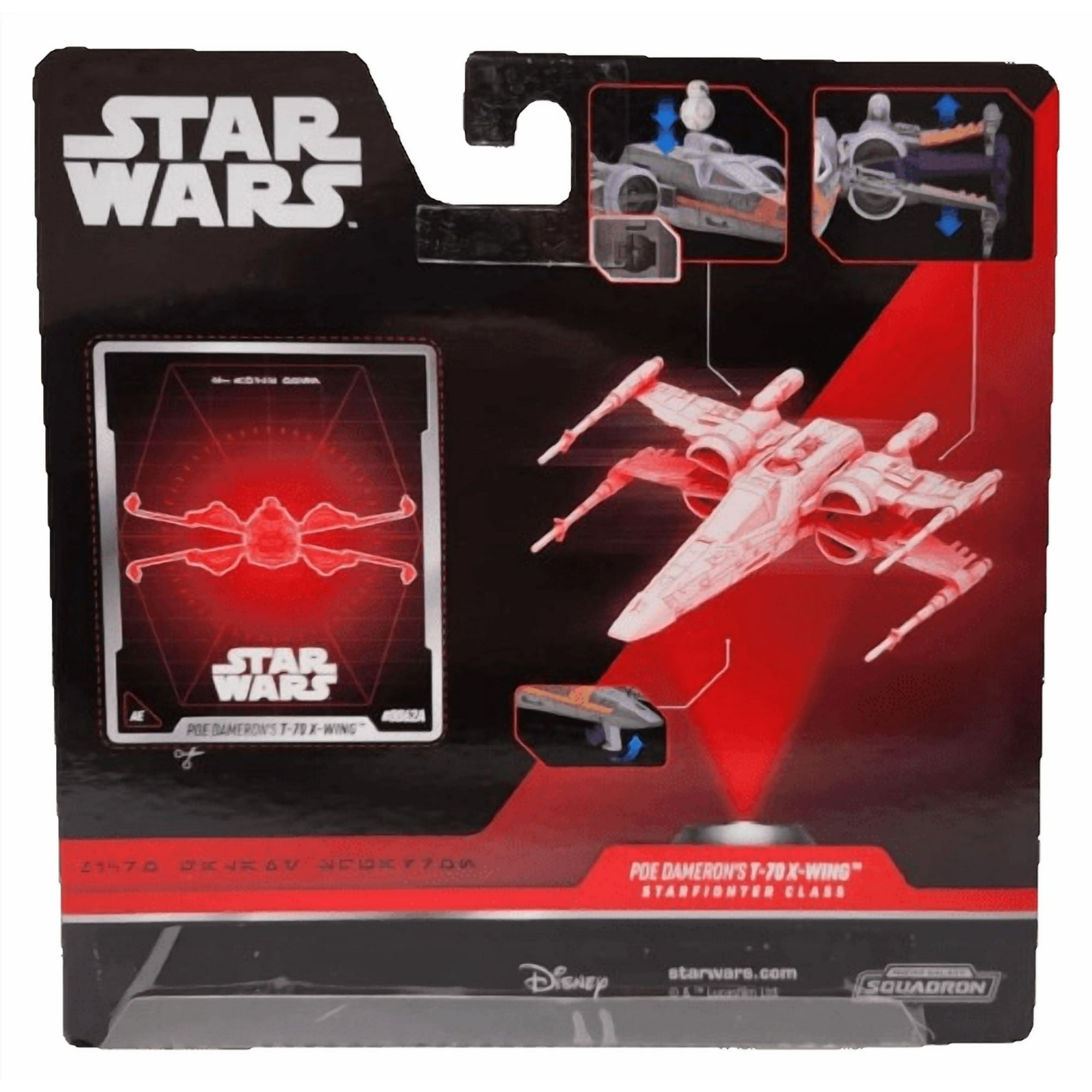 TFA Micro Galaxy Squadron T-70 X-Wing Fighter 5-inch Vehicle Play Set 2