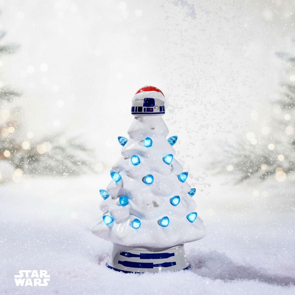 SW R2-D2 Light-Up Ceramic Christmas Tree 2