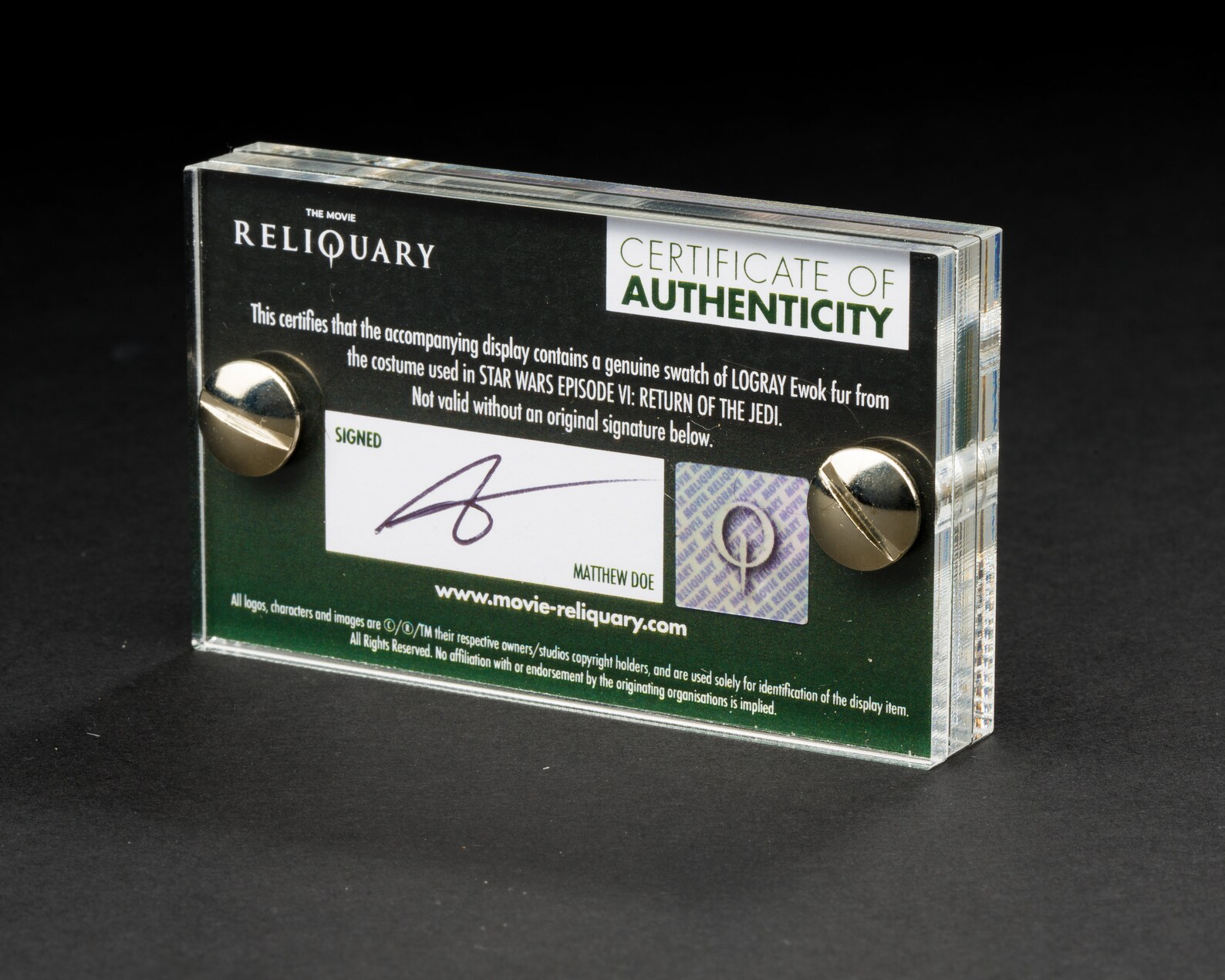 ROTJ Logray Ewok Fur Swatch Mini Display 2