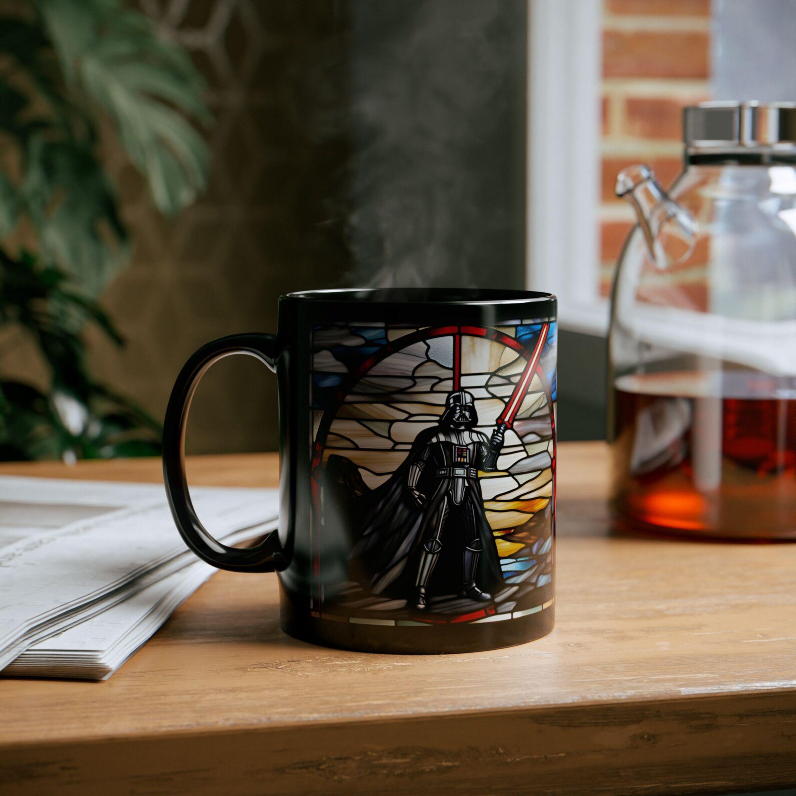 SW Inspired Darth Vader Stained Glass Mug 2