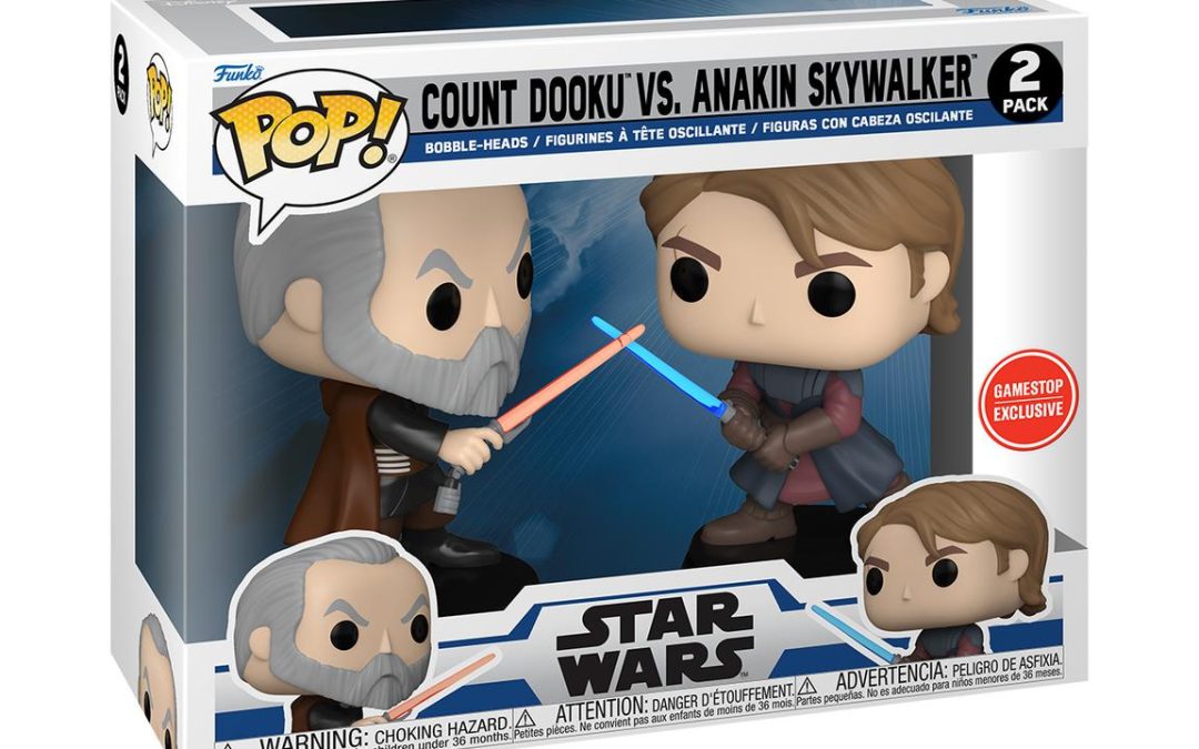 New Star Wars The Clone Wars Count Dooku and Anakin Skywalker Funko Pop! Bobble Head Toy 2-Pack available!
