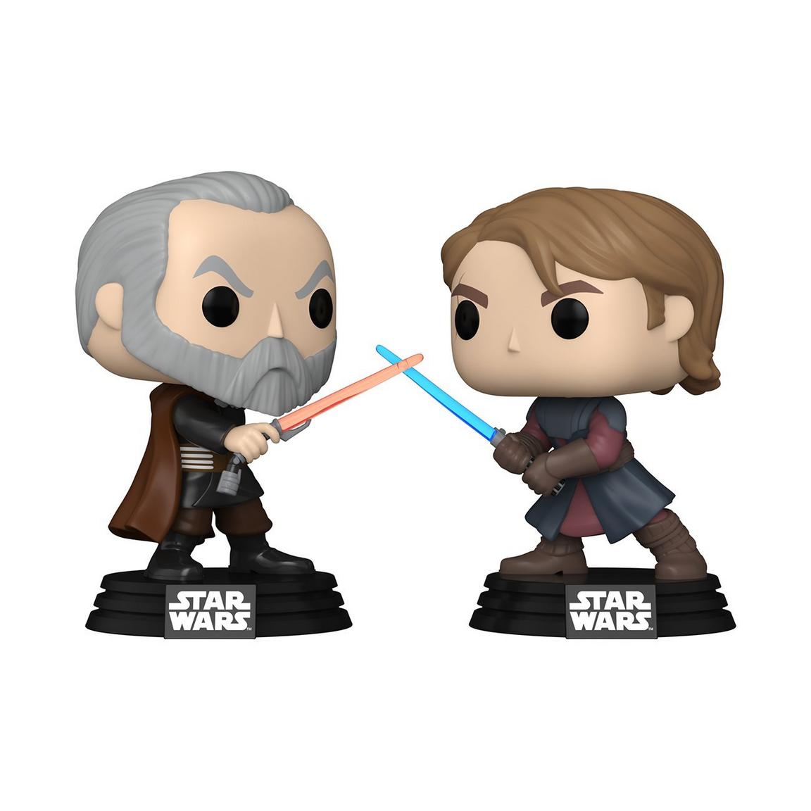 SWTCW Count Dooku and Anakin Skywalker Funko Pop! Bobble Head Toy 2-Pack 3