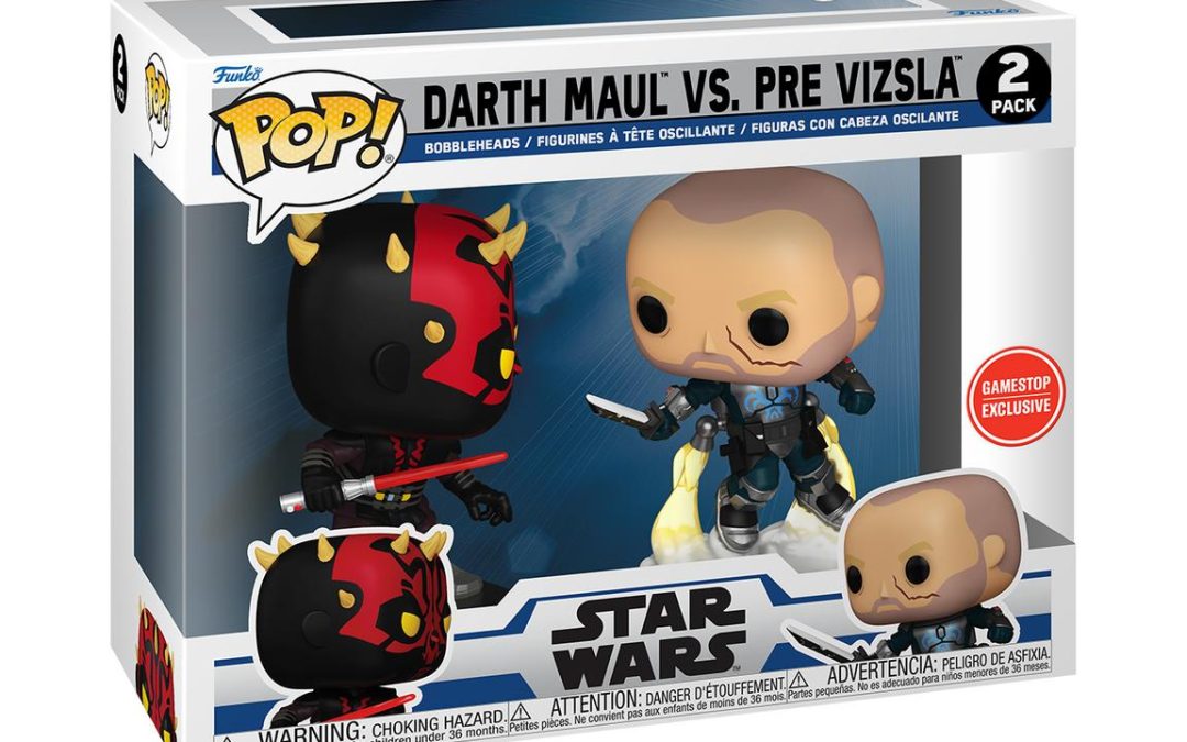 New Star Wars The Clone Wars Darth Maul vs Pre Vizsla Funko Pop! Bobble Head Toy 2-Pack available!