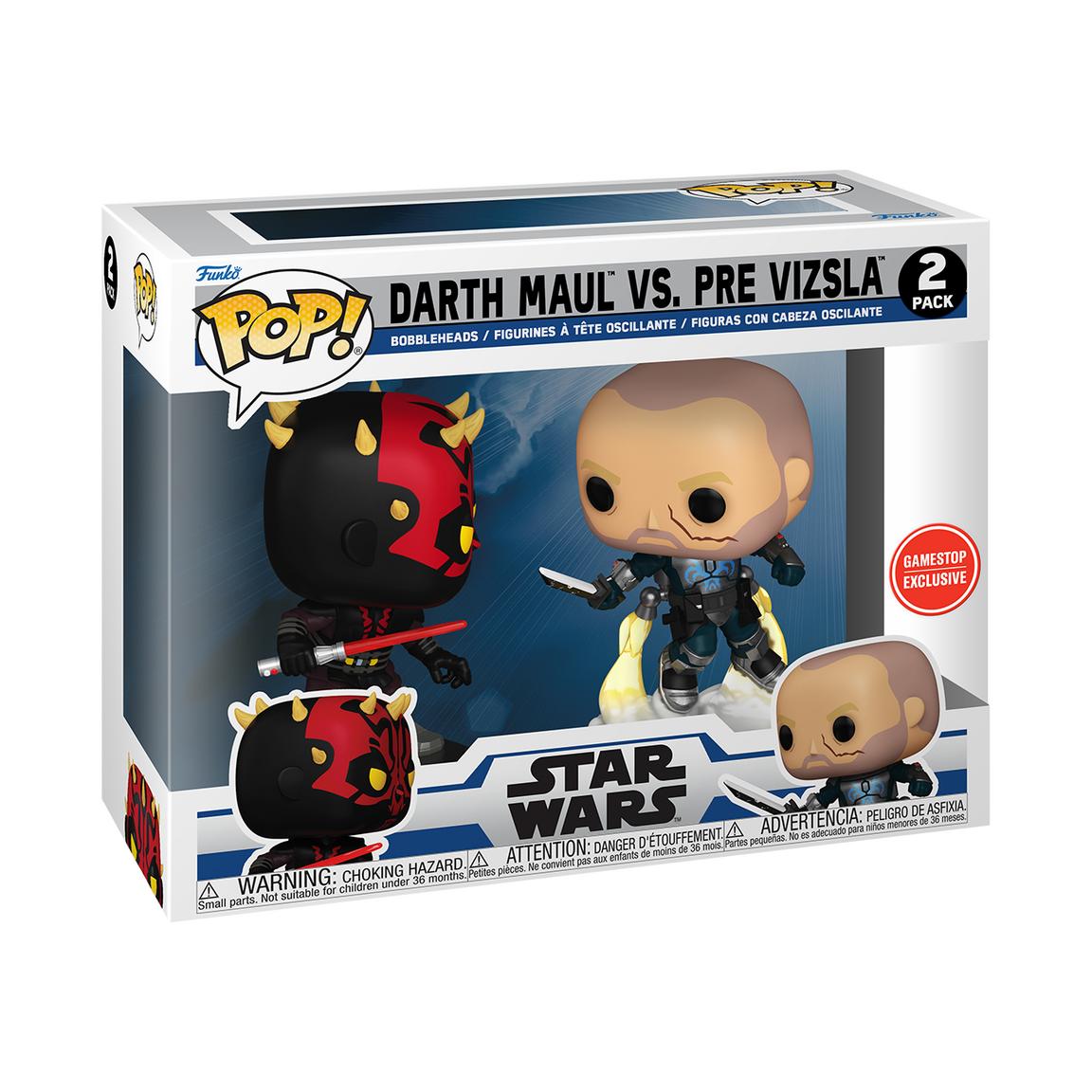 SWTCW Darth Maul vs Pre Vizsla Funko Pop! Bobble Head Toy 2-Pack 1
