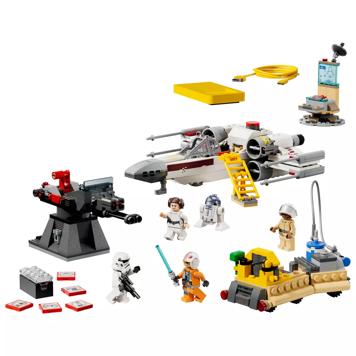 ANH Luke's Red Five X-Wing Fighter SMART Play Lego Set 3