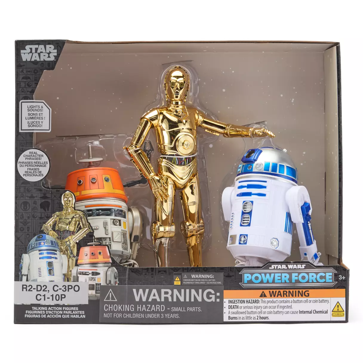 SWPF R2-D2 C-3PO and C1-10P Talking Action Figure Set 1