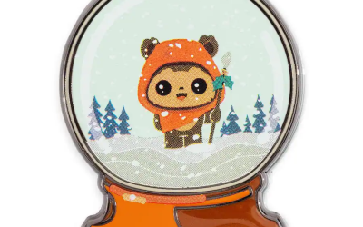 New Star Wars Wicket Holiday Winter Snow Globe Enamel Pin available!
