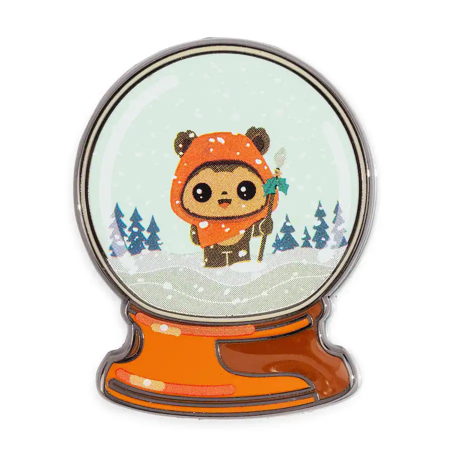 SW Wicket Holiday Winter Snow Globe Enamel Pin 2