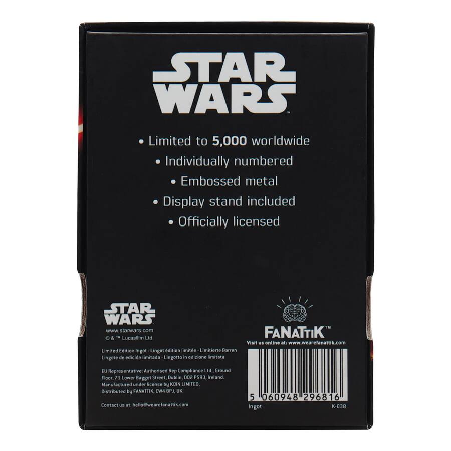 TESB Luke Skywalker and Darth Vader Silver Replica Ingot 2