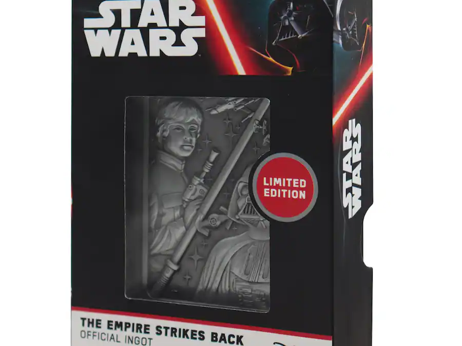 New The Empire Strikes Back Luke Skywalker and Darth Vader Silver Replica Ingot available now!