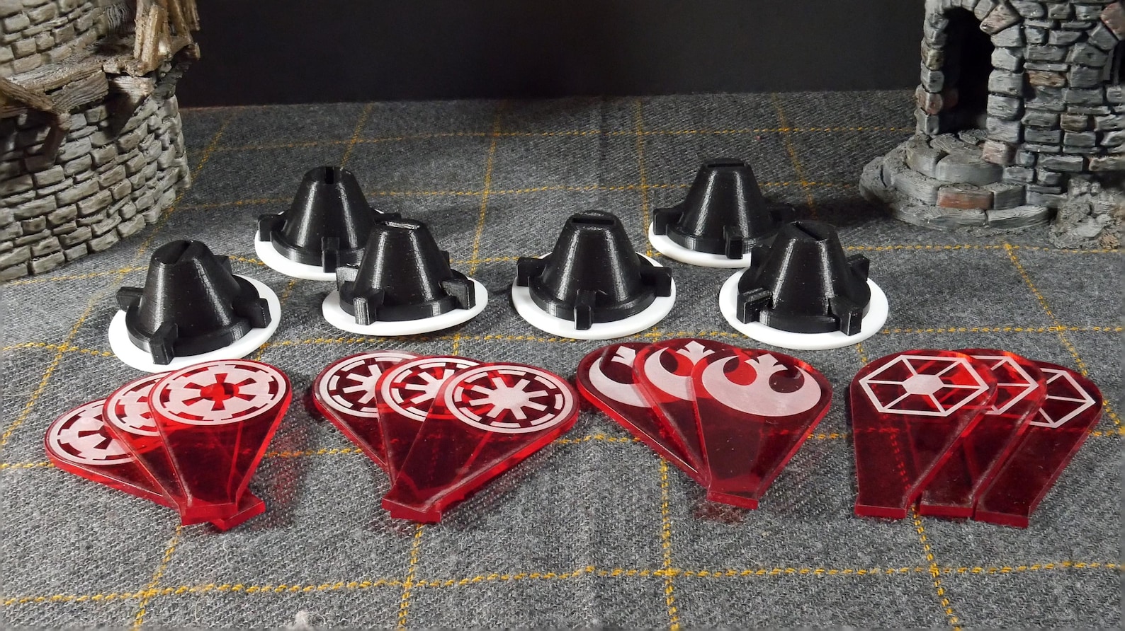 SWL Acrylic Faction Flags Game Pieces Set 1