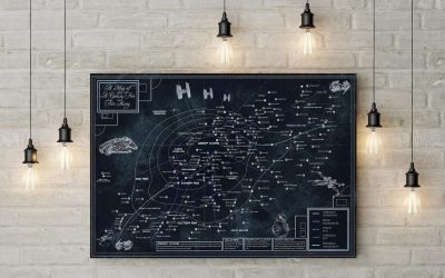 New Star Wars Midnight Edition Galactic Map Poster available now!
