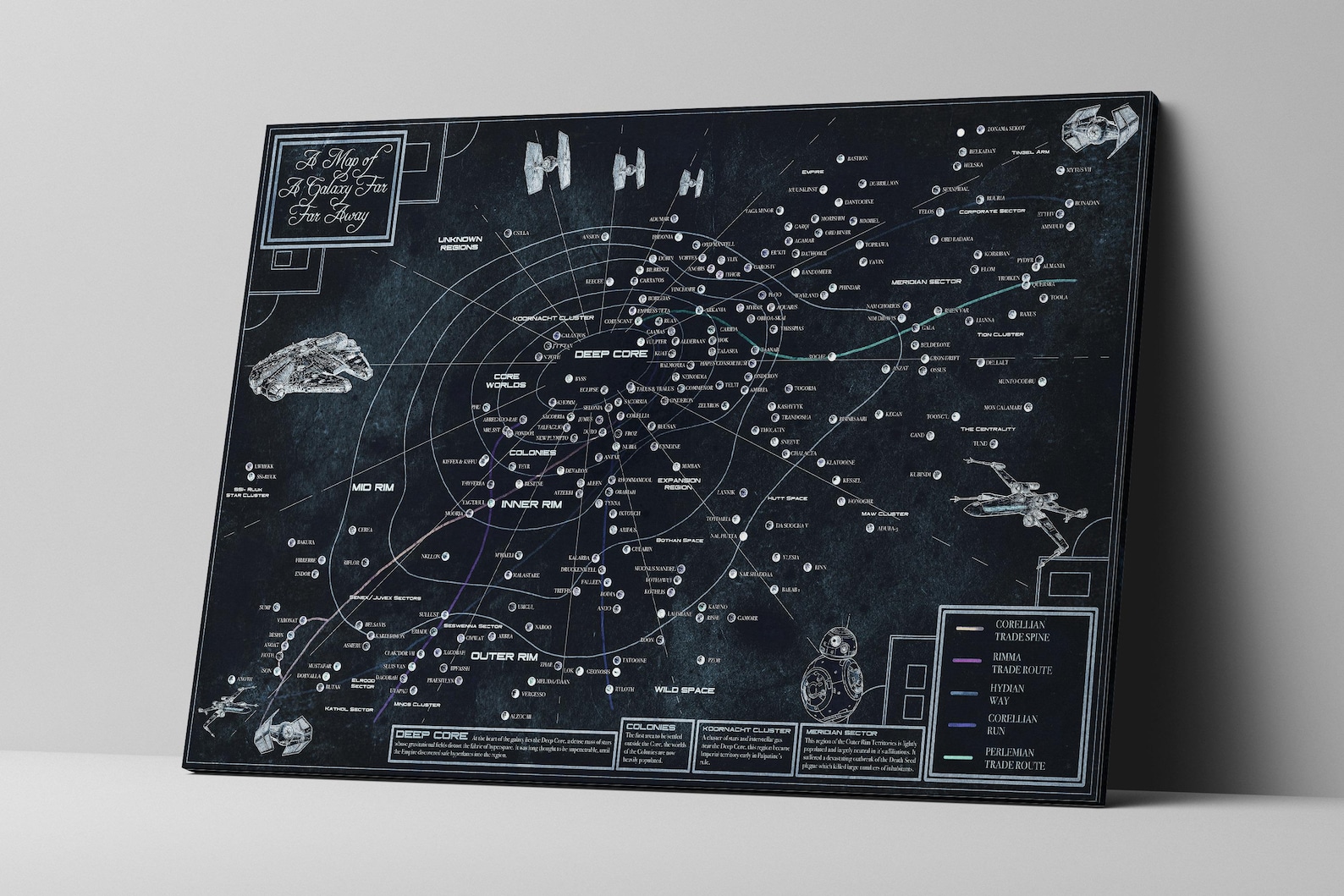 SW Midnight Edition Galactic Map Poster 2