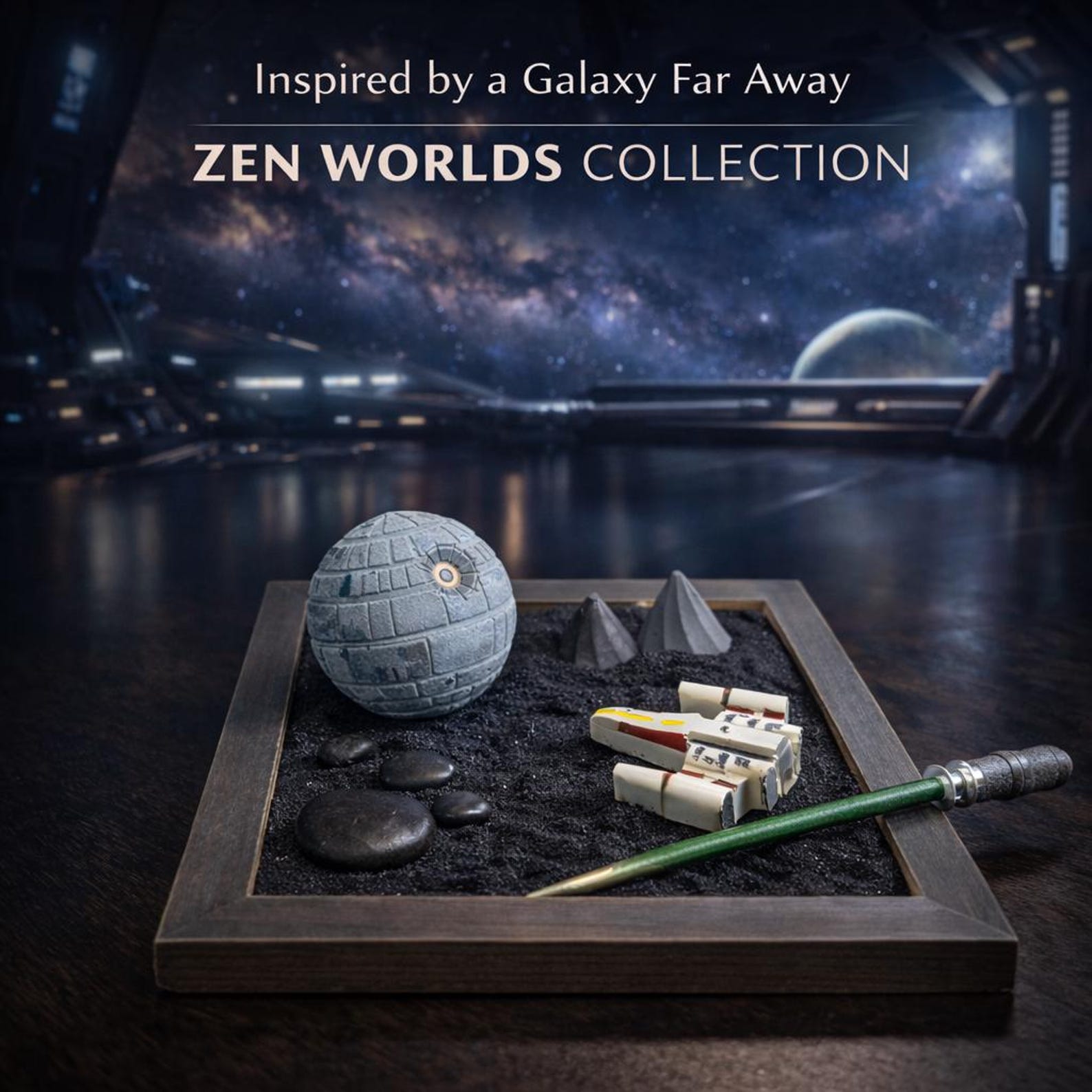 SW Galaxy Inspired Desk Relaxation Zen Garden Kit 1