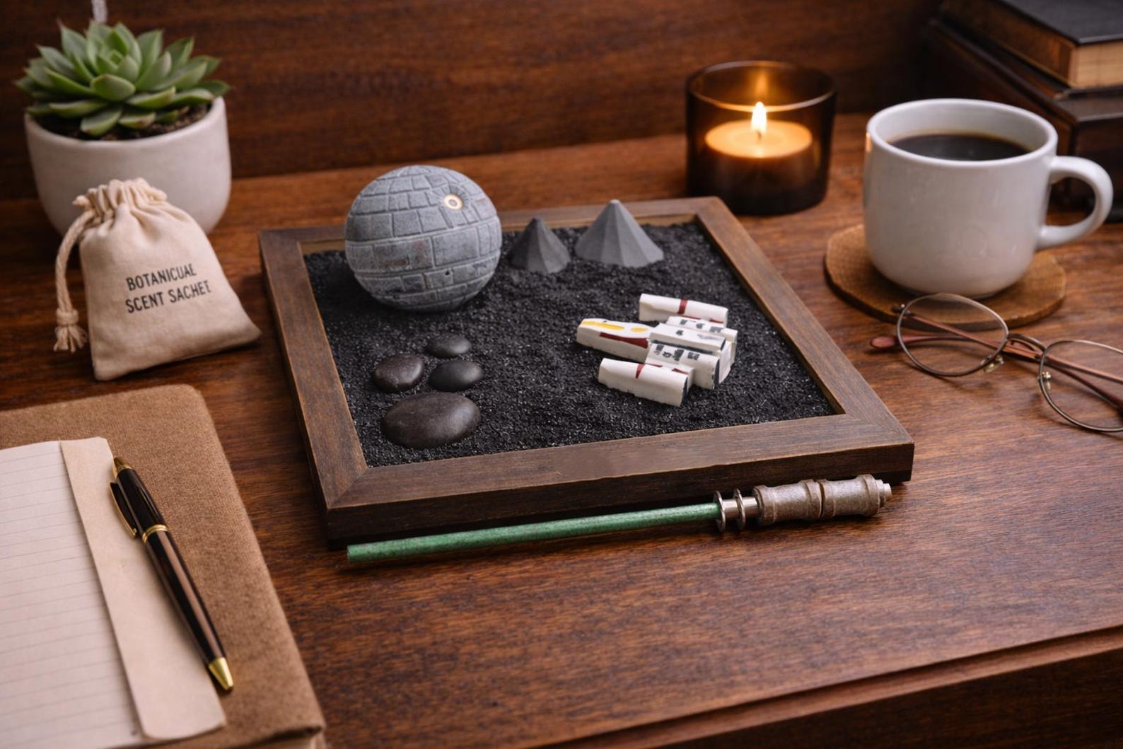 SW Galaxy Inspired Desk Relaxation Zen Garden Kit 2